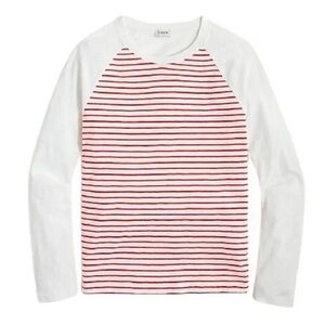 J.Crew Raglan‎ Long Sleeve Striped Crewneck